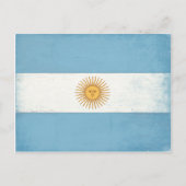 Briefkaart met vlag van Argentinië (Voorkant)