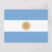 Briefkaart met vlag van Argentinië (Voorkant)