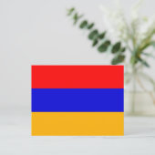 Briefkaart met vlag van Armenië (Staand voorkant)