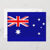 Briefkaart met vlag van Australië (Voorkant / Achterkant)