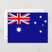 Briefkaart met vlag van Australië (Voorkant / Achterkant)
