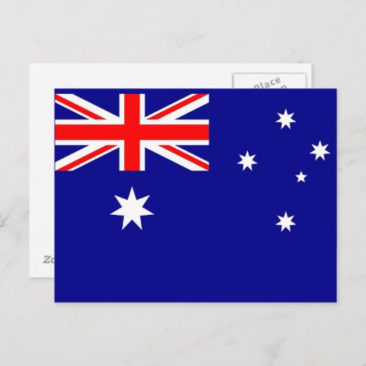 Briefkaart met vlag van Australië (Voorkant / Achterkant)