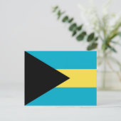 Briefkaart met vlag van Bahama's (Staand voorkant)