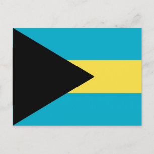 Briefkaart met vlag van Bahama's