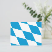 Briefkaart met vlag van Beieren, Duitsland (Staand voorkant)