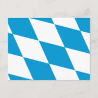Briefkaart met vlag van Beieren, Duitsland