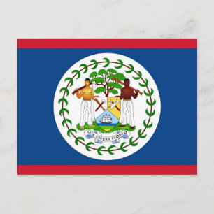 Briefkaart met vlag van Belize