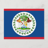 Briefkaart met vlag van Belize (Voorkant)