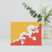 Briefkaart met vlag van Bhutan (Staand voorkant)