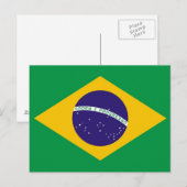 Briefkaart met vlag van Brazilië (Voorkant / Achterkant)