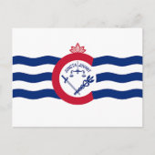 Briefkaart met vlag van Cincinnati, Ohio (Voorkant)