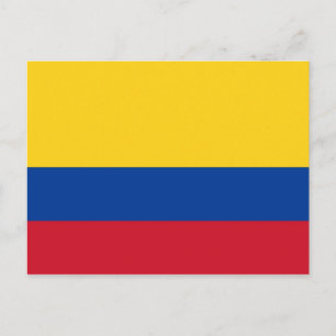 Briefkaart met vlag van Colombia