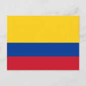 Briefkaart met vlag van Colombia (Voorkant)