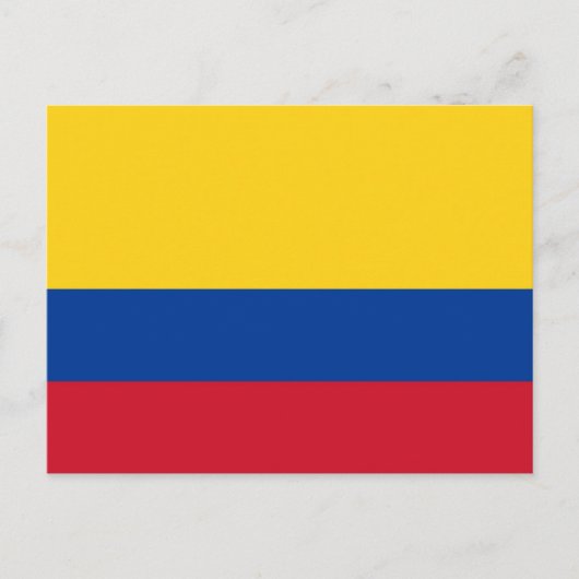 Briefkaart met vlag van Colombia (Voorkant)