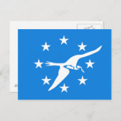 Briefkaart met vlag van Corpus Christi, Texas, VS (Voorkant / Achterkant)