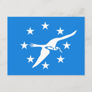 Briefkaart met vlag van Corpus Christi, Texas, VS