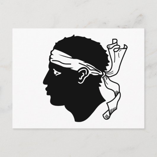 Briefkaart met vlag van Corsica, Frankrijk (Voorkant)