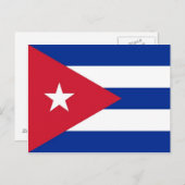 Briefkaart met vlag van Cuba (Voorkant / Achterkant)