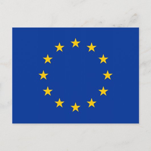Briefkaart met vlag van de Europese Unie (Voorkant)