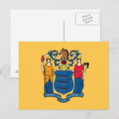 Briefkaart met vlag van de staat New Jersey - Vere (Voorkant / Achterkant)