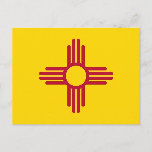 Briefkaart met vlag van de staat New Mexico - Vere (Voorkant)