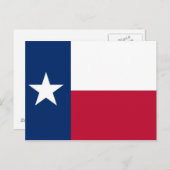 Briefkaart met vlag van de staat Texas - Verenigde (Voorkant / Achterkant)