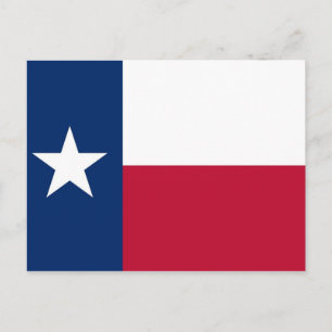 Briefkaart met vlag van de staat Texas - Verenigde