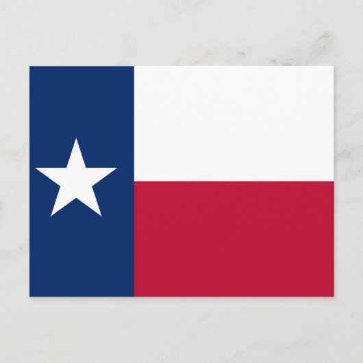 Briefkaart met vlag van de staat Texas - Verenigde (Voorkant)