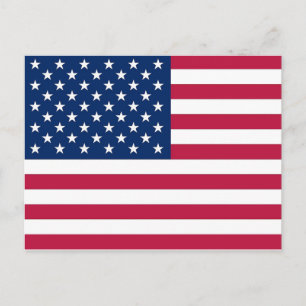 Briefkaart met Vlag van de VS