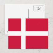 Briefkaart met vlag van Denemarken (Voorkant / Achterkant)