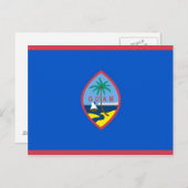 Briefkaart met vlag van Guam - Verenigde Staten (Voorkant / Achterkant)