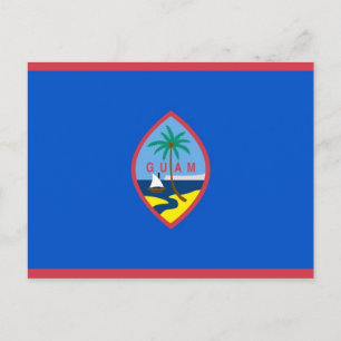 Briefkaart met vlag van Guam - Verenigde Staten