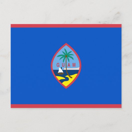 Briefkaart met vlag van Guam - Verenigde Staten (Voorkant)