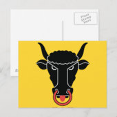 Briefkaart met vlag van het kanton Uri, Zwitserlan (Voorkant / Achterkant)
