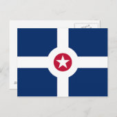 Briefkaart met vlag van Indianapolis, Verenigde St (Voorkant / Achterkant)