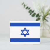 Briefkaart met Vlag van Israël (Staand voorkant)