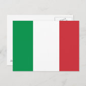 Briefkaart met vlag van Italië (Voorkant / Achterkant)