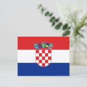 Briefkaart met vlag van Kroatië (Staand voorkant)