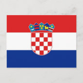 Briefkaart met vlag van Kroatië (Voorkant)