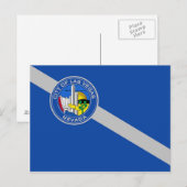 Briefkaart met Vlag van Las Vegas City, Verenigde (Voorkant / Achterkant)