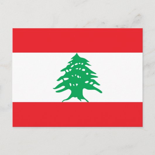 Briefkaart met vlag van Libanon (Voorkant)