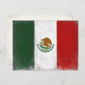 Briefkaart met vlag van Mexico (Voorkant / Achterkant)