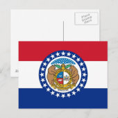 Briefkaart met Vlag van Missouri - Verenigde State (Voorkant / Achterkant)