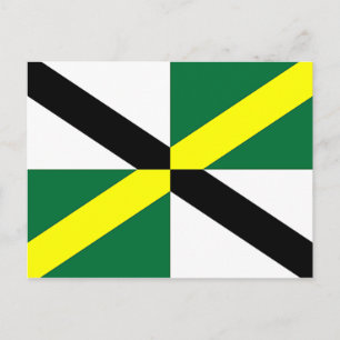 Briefkaart met vlag van Monterey, Californië