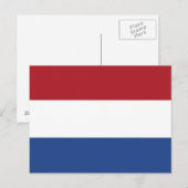 Briefkaart met vlag van Nederland (Voorkant / Achterkant)