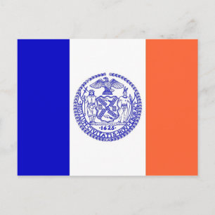 Briefkaart met vlag van New York - Verenigde State