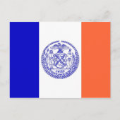 Briefkaart met vlag van New York - Verenigde State (Voorkant)