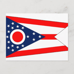 Briefkaart met vlag van Ohio State - Verenigde Sta