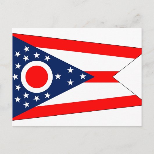 Briefkaart met vlag van Ohio State - Verenigde Sta (Voorkant)
