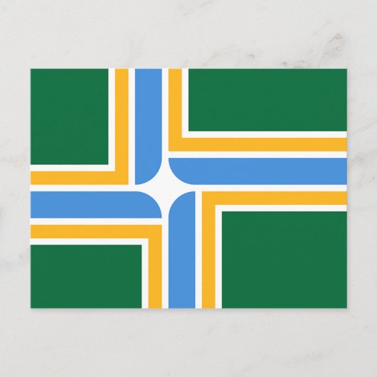 Briefkaart met vlag van Portland, Oregon (Voorkant)